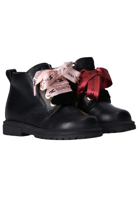 Scarpe bambina nere in pelle ElISABETTA FRANCHI | F1A50383/PIANERO